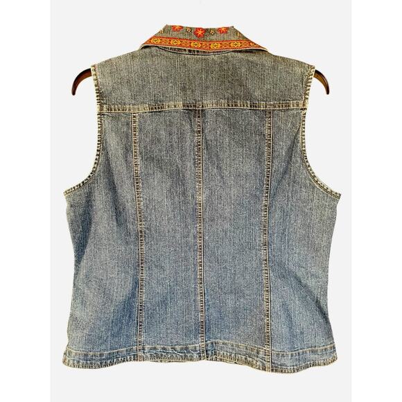 NWT Alfred Dunner Women’s Embellished Denim Vest Size 12 - Picture 7 of 9